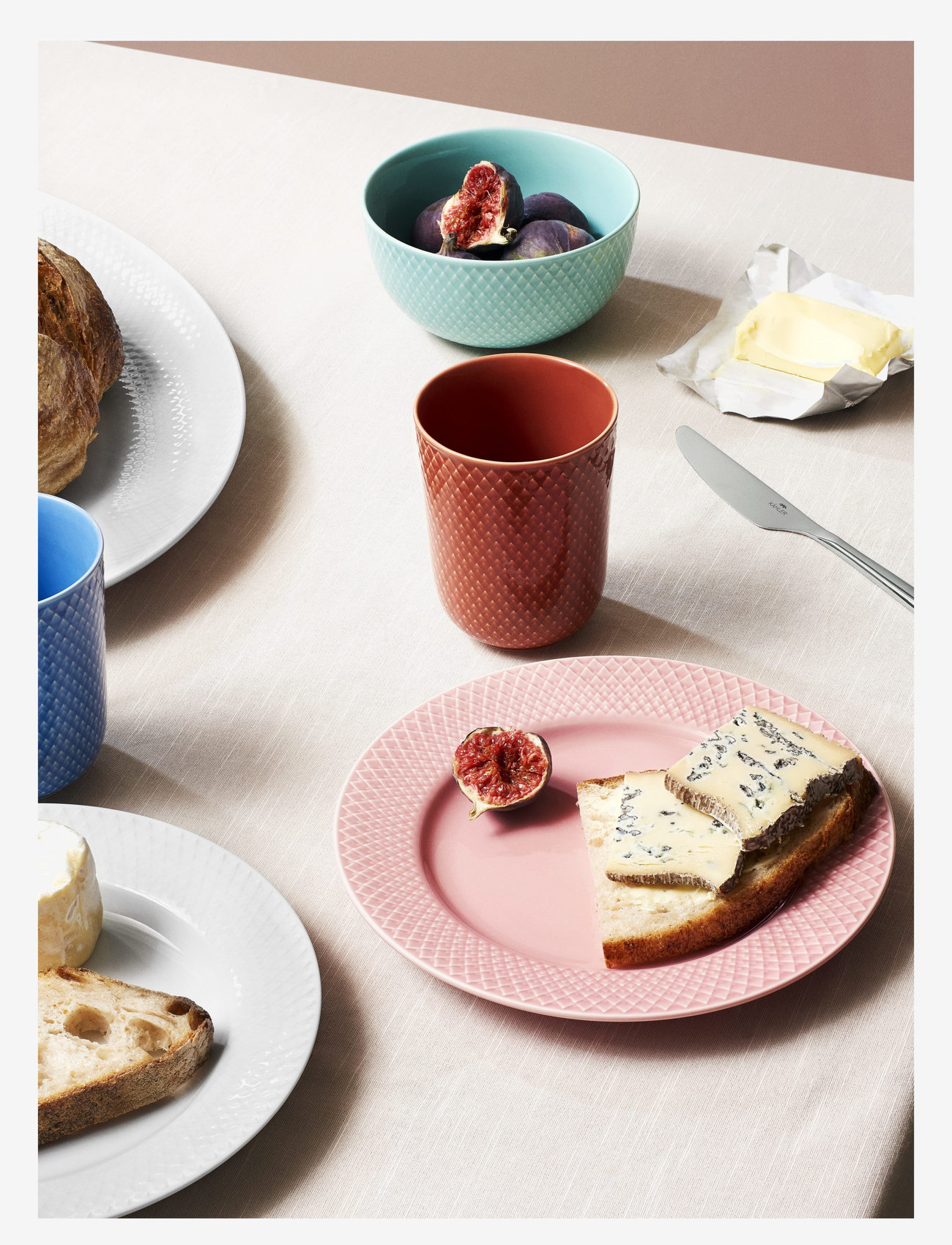 Lyngby Porcelæn - Rhombe Color Bowl - breakfast bowls - aqua - 1