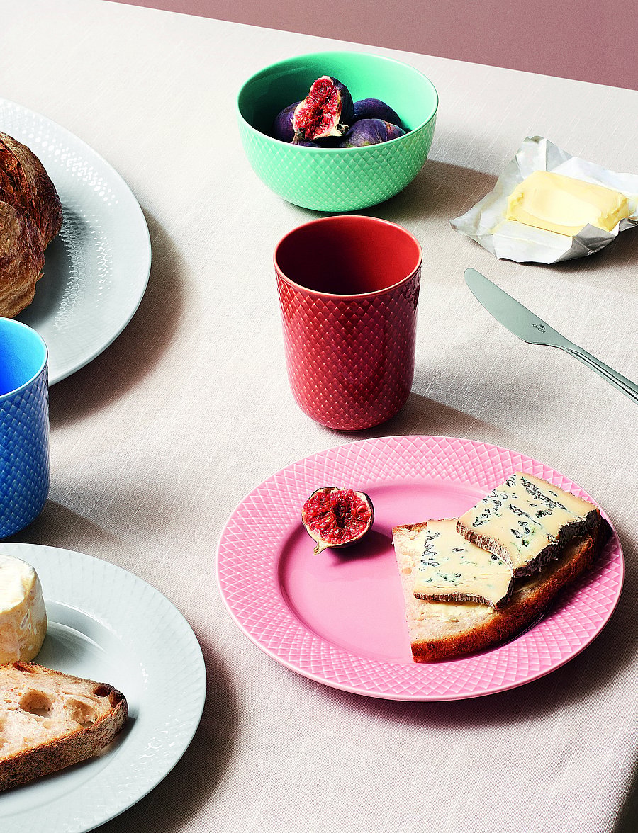 Lyngby Porcelæn - Rhombe Color Skål - morgenmadsskåle - aqua - 4