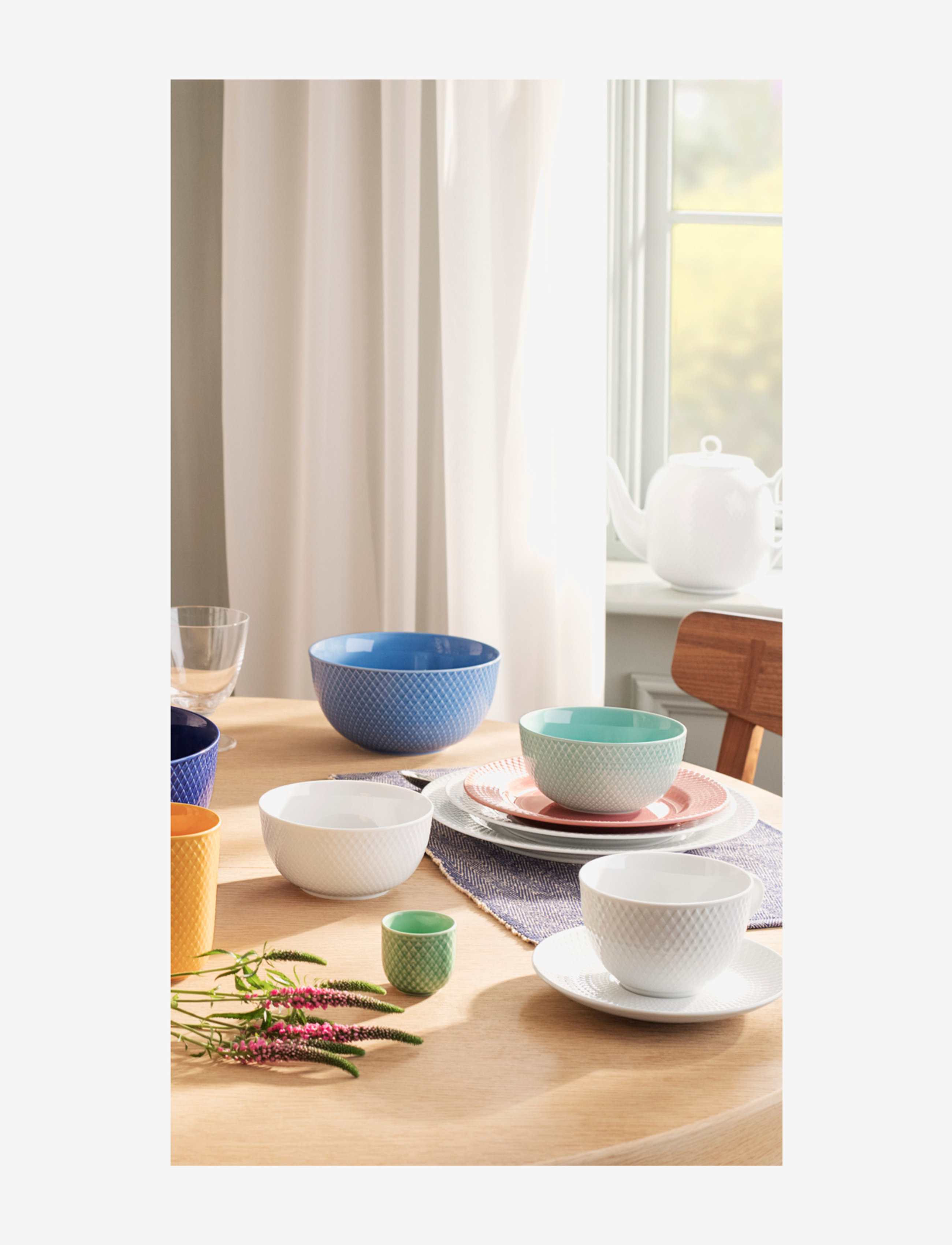 Lyngby Porcelæn - Rhombe Color Bowl - müslischalen - blue - 1