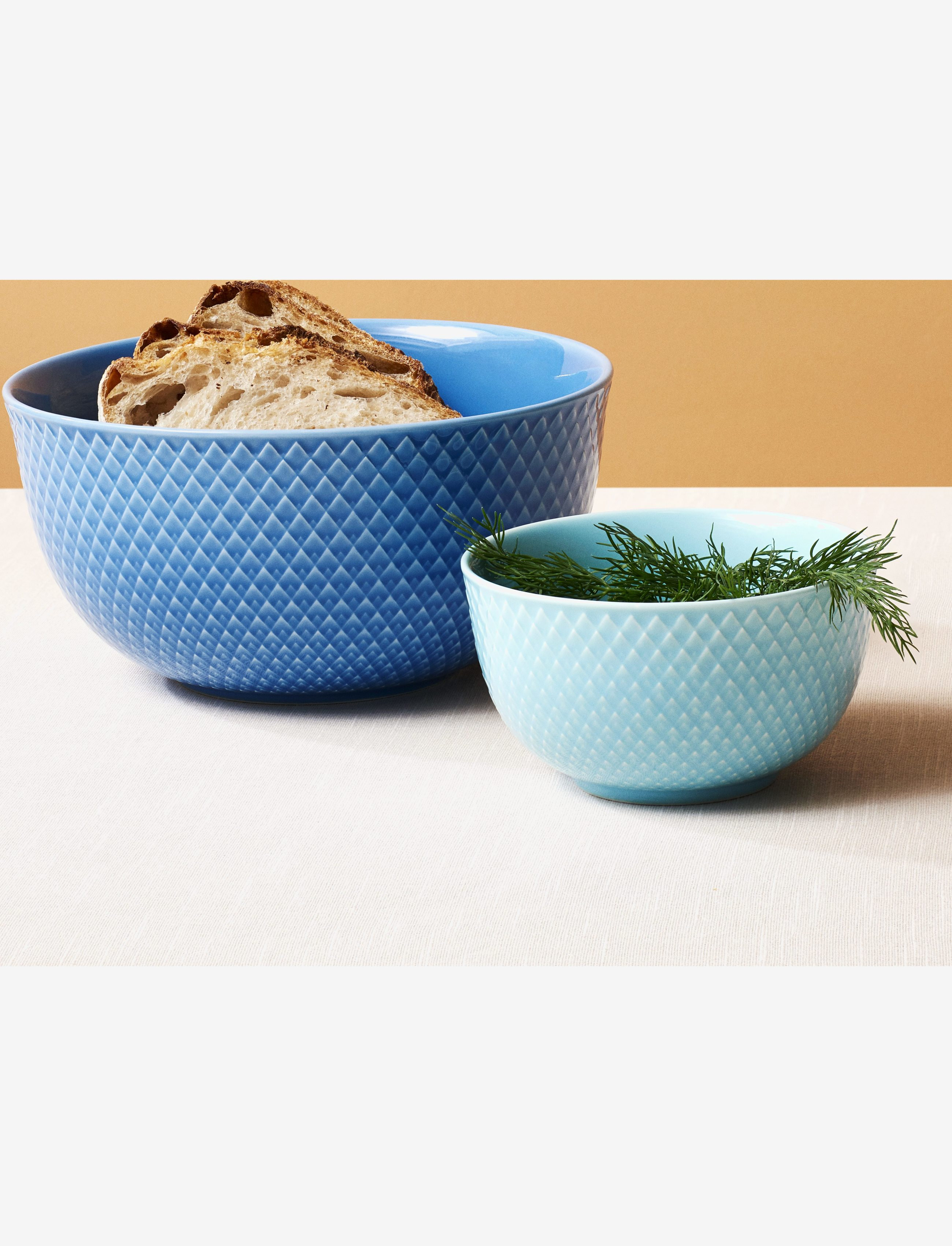 Lyngby Porcelæn - Rhombe Color Serving bowl - serving bowls - blue - 3