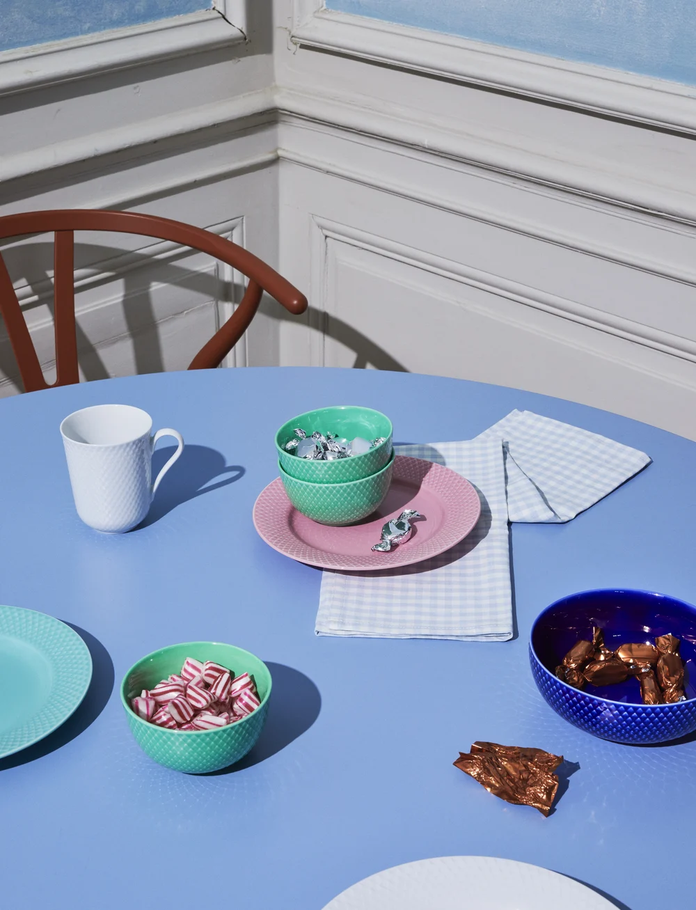 Lyngby Porcelæn - Rhombe Color Bowl Ø15.5 cm blue - servierschalen - blue - 2