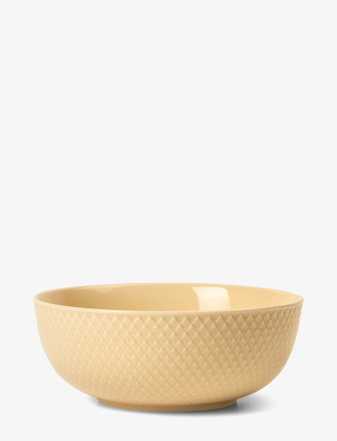 Lyngby Porcelæn Rhombe Color Skål Ø15.5 Cm Sand, Breakfast Skål, Orange, Str: Ø 15.5 CM