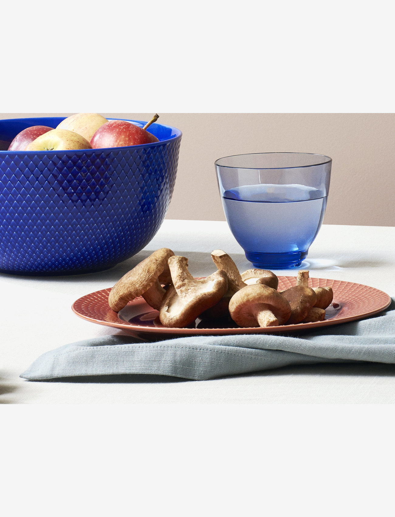 Lyngby Porcelæn - Rhombe Color Serving bowl - serveerschalen - dark blue - 1