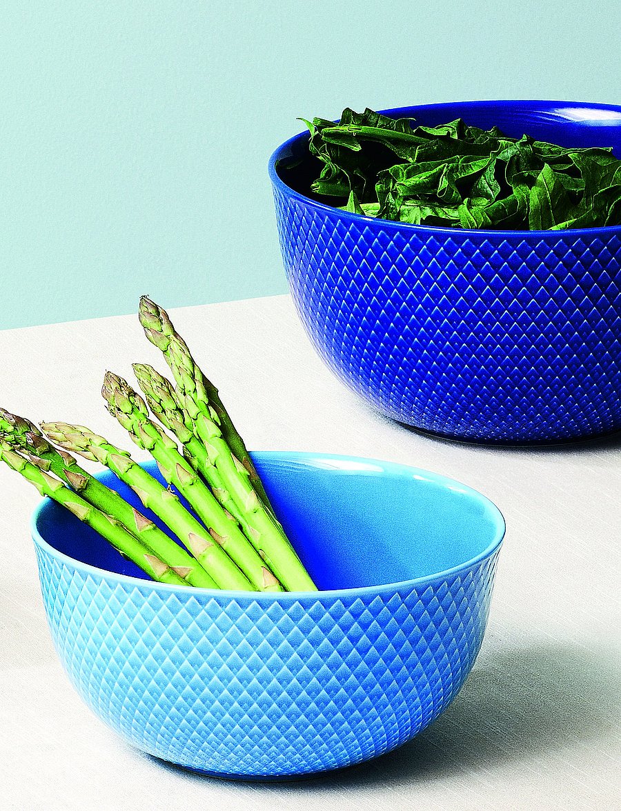 Lyngby Porcelæn - Rhombe Color Serving bowl - saladiers de service - dark blue - 0