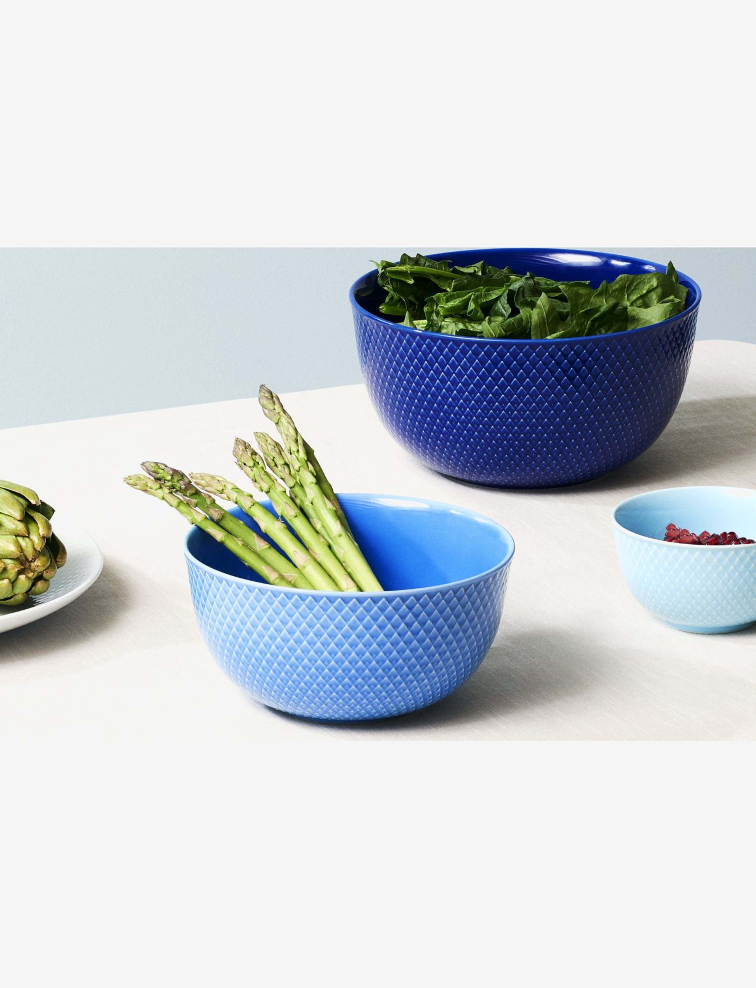 Lyngby Porcelæn - Rhombe Color Serving bowl - saladiers de service - dark blue - 3