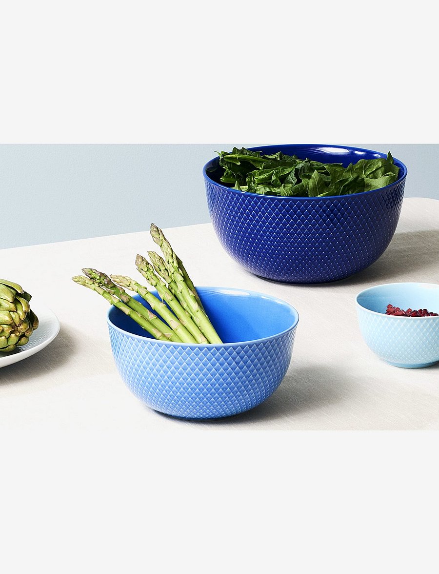 Lyngby Porcelæn - Rhombe Color Serving bowl - saladiers de service - dark blue - 3