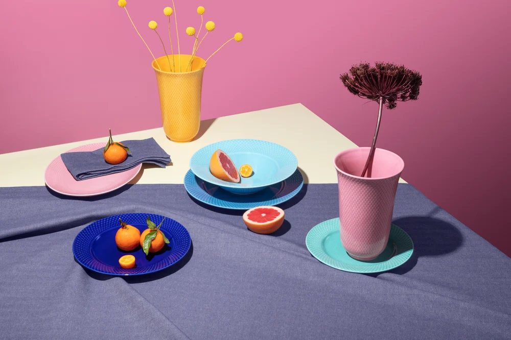 Lyngby Porcelæn - Rhombe Color Vase - vaasid - yellow - 2