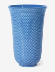 Lyngby Porcelæn - Rhombe Color Vase H20 blue porcelain - isot maljakot - blue - 0