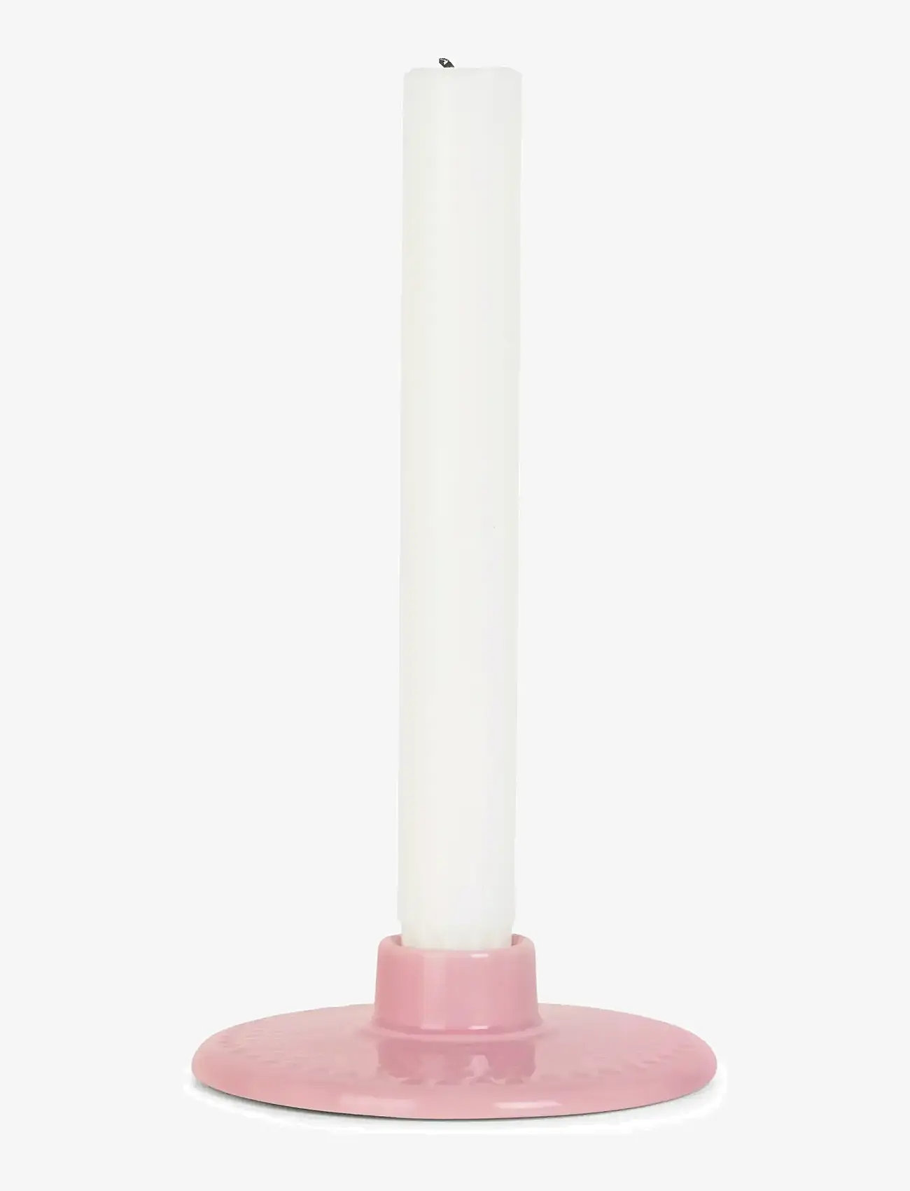 Lyngby Porcelæn - Rhombe Color Candle holder H3 rose - candlesticks - rose - 1