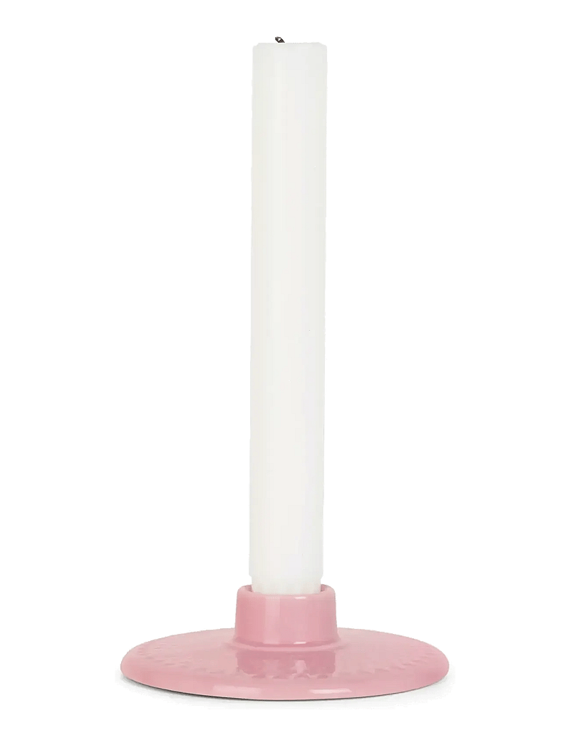 Lyngby Porcelæn - Rhombe Color Candle holder H3 rose - candlesticks - rose - 1