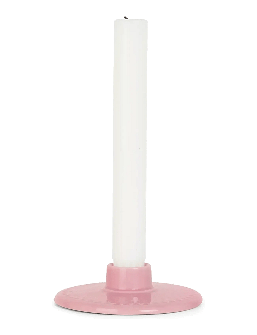 Lyngby Porcelæn - Rhombe Color Candle holder H3 rose - kerzenständer - rose - 2