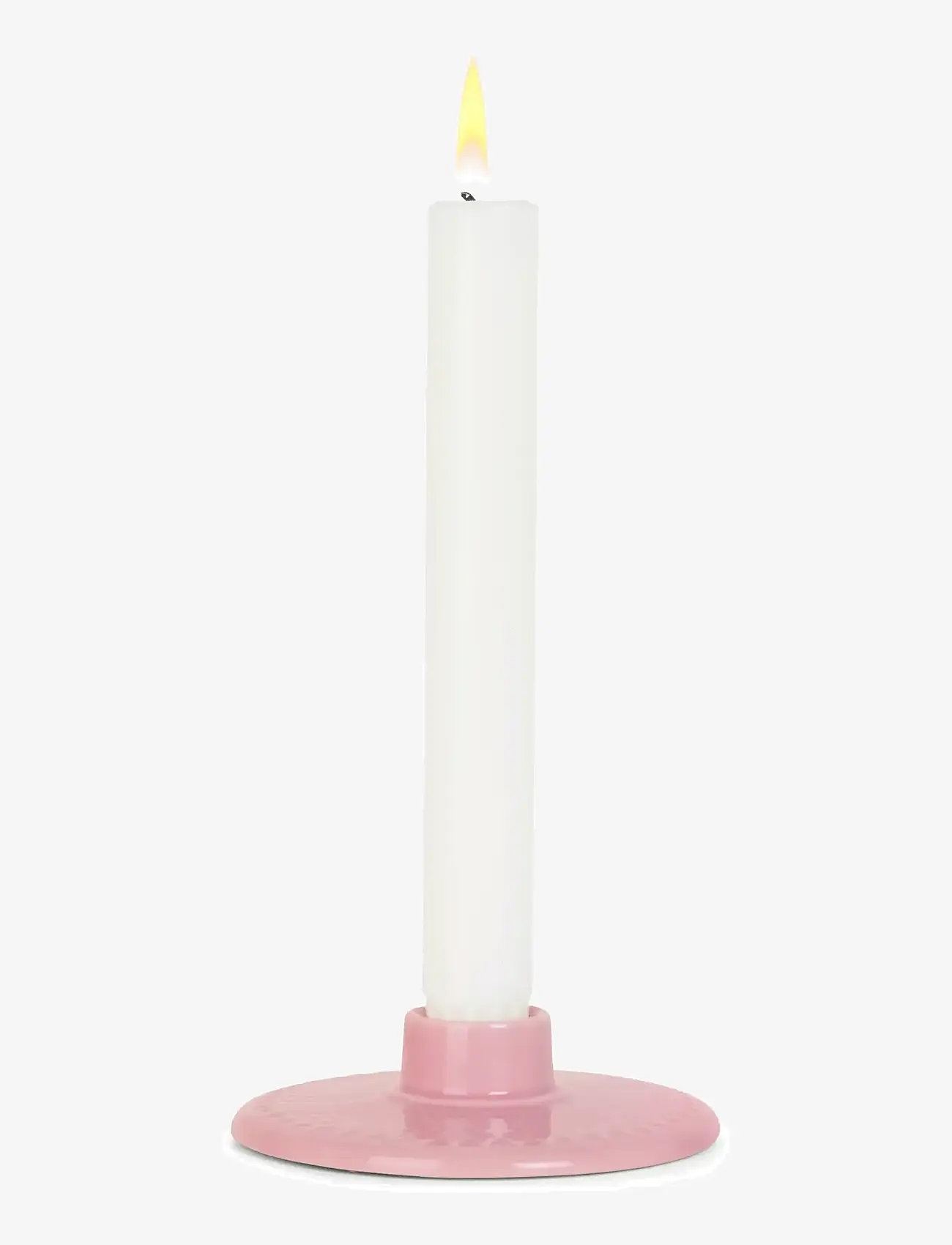 Lyngby Porcelæn - Rhombe Color Candle holder H3 rose - candlesticks - rose - 2