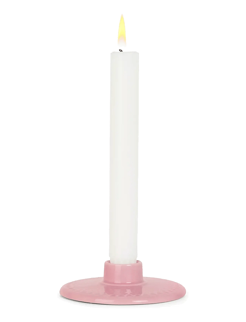 Lyngby Porcelæn - Rhombe Color Candle holder H3 rose - candlesticks - rose - 2