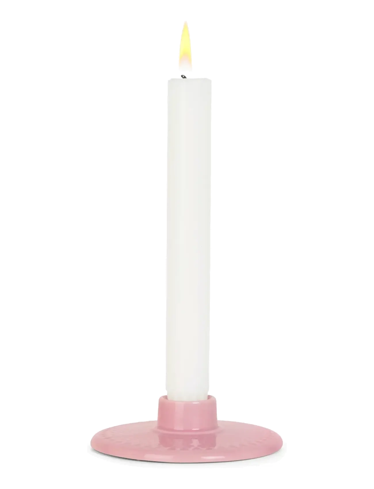 Lyngby Porcelæn - Rhombe Color Candle holder H3 rose - kerzenständer - rose - 3