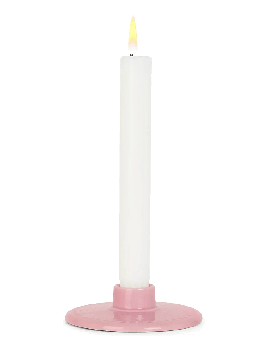 Lyngby Porcelæn - Rhombe Color Candle holder H3 rose - kerzenständer - rose - 3