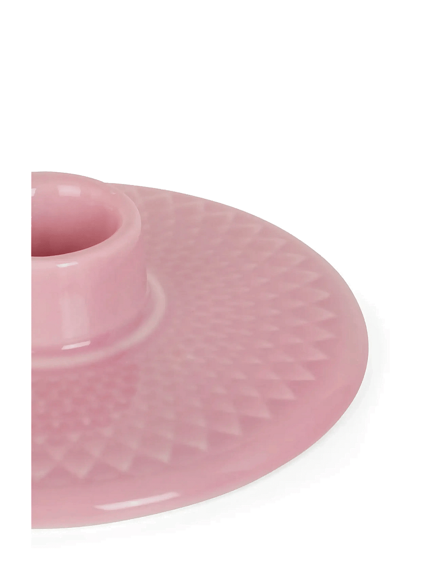 Lyngby Porcelæn - Rhombe Color Candle holder H3 rose - kerzenständer - rose - 4