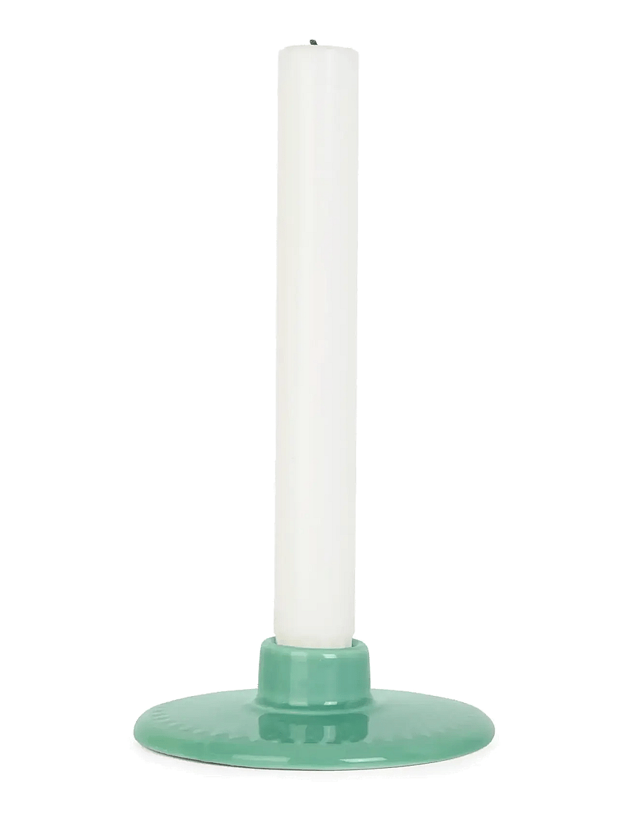 Lyngby Porcelæn - Rhombe Color Candle holder H3 green - kerzenständer - green - 2