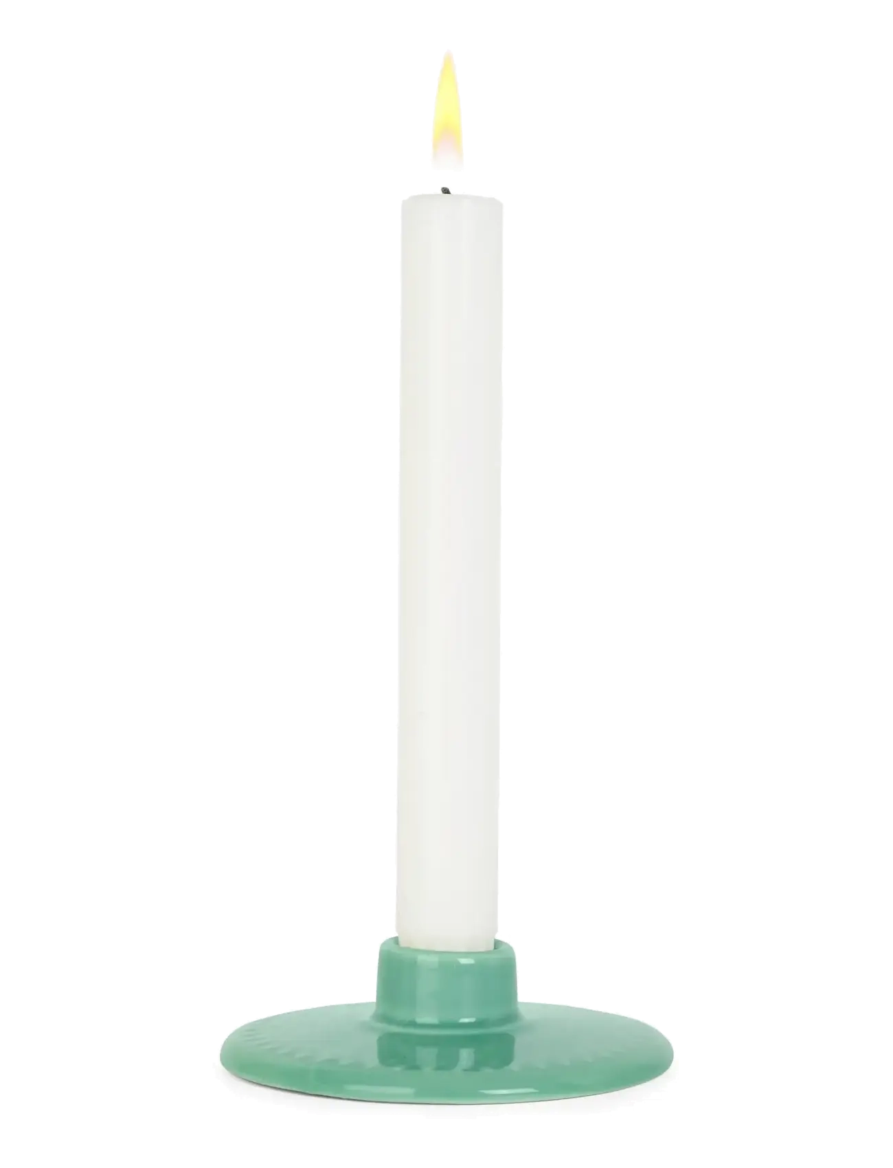 Lyngby Porcelæn - Rhombe Color Candle holder H3 green - kerzenständer - green - 3