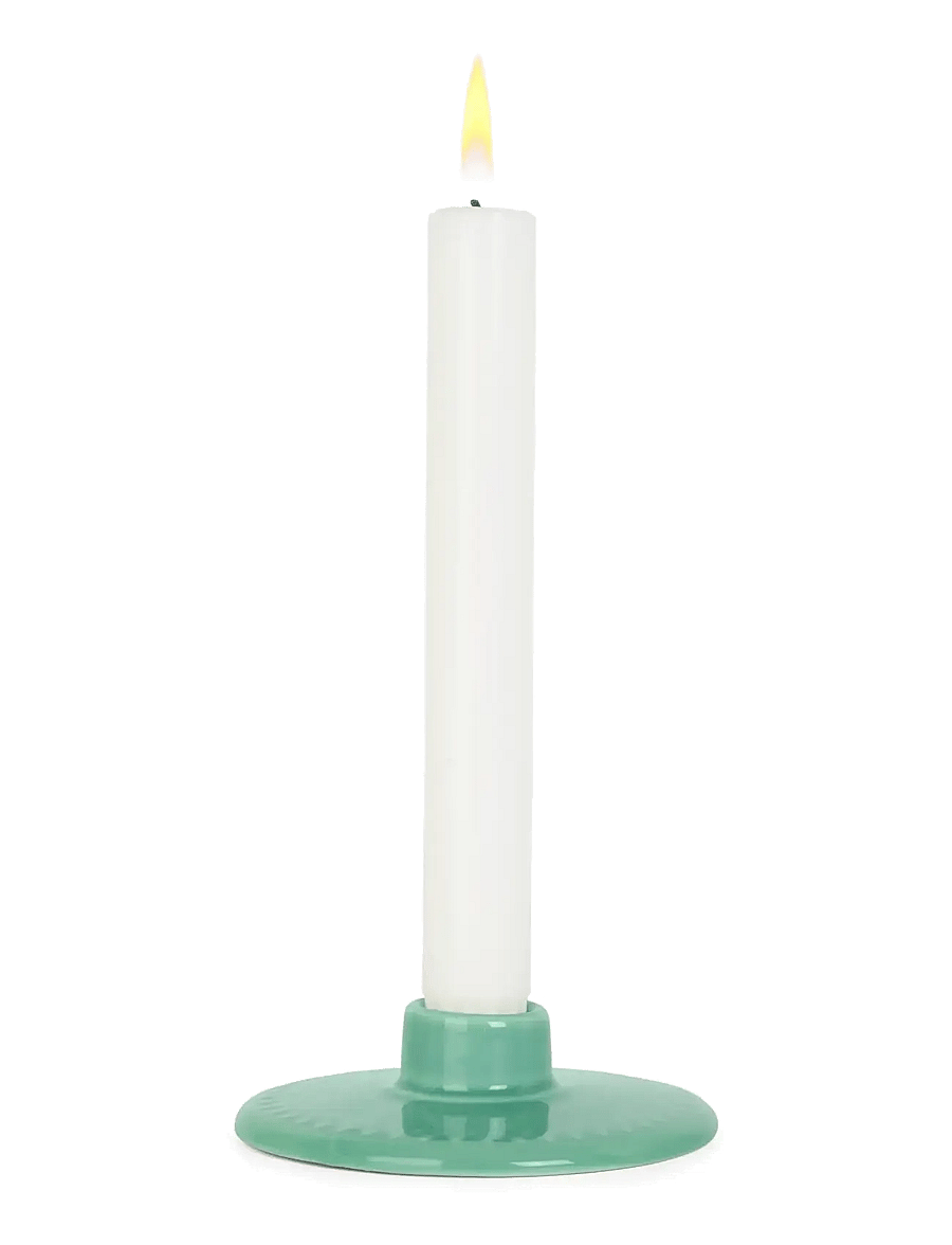 Lyngby Porcelæn - Rhombe Color Candle holder H3 green - kerzenständer - green - 3
