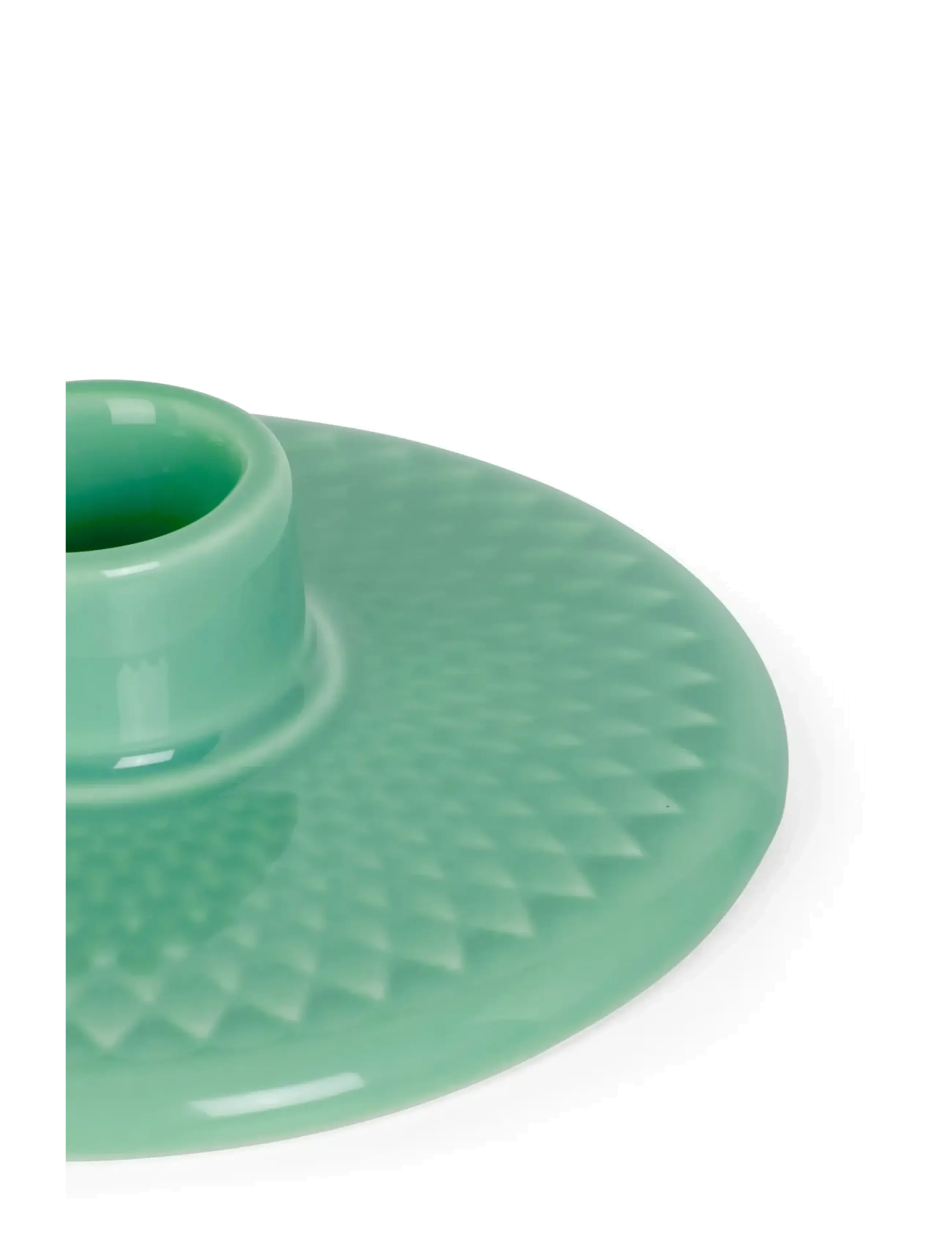 Lyngby Porcelæn - Rhombe Color Candle holder H3 green - kerzenständer - green - 4