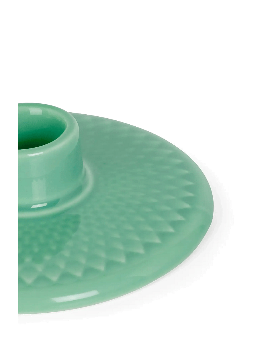 Lyngby Porcelæn - Rhombe Color Candle holder H3 green - kerzenständer - green - 4