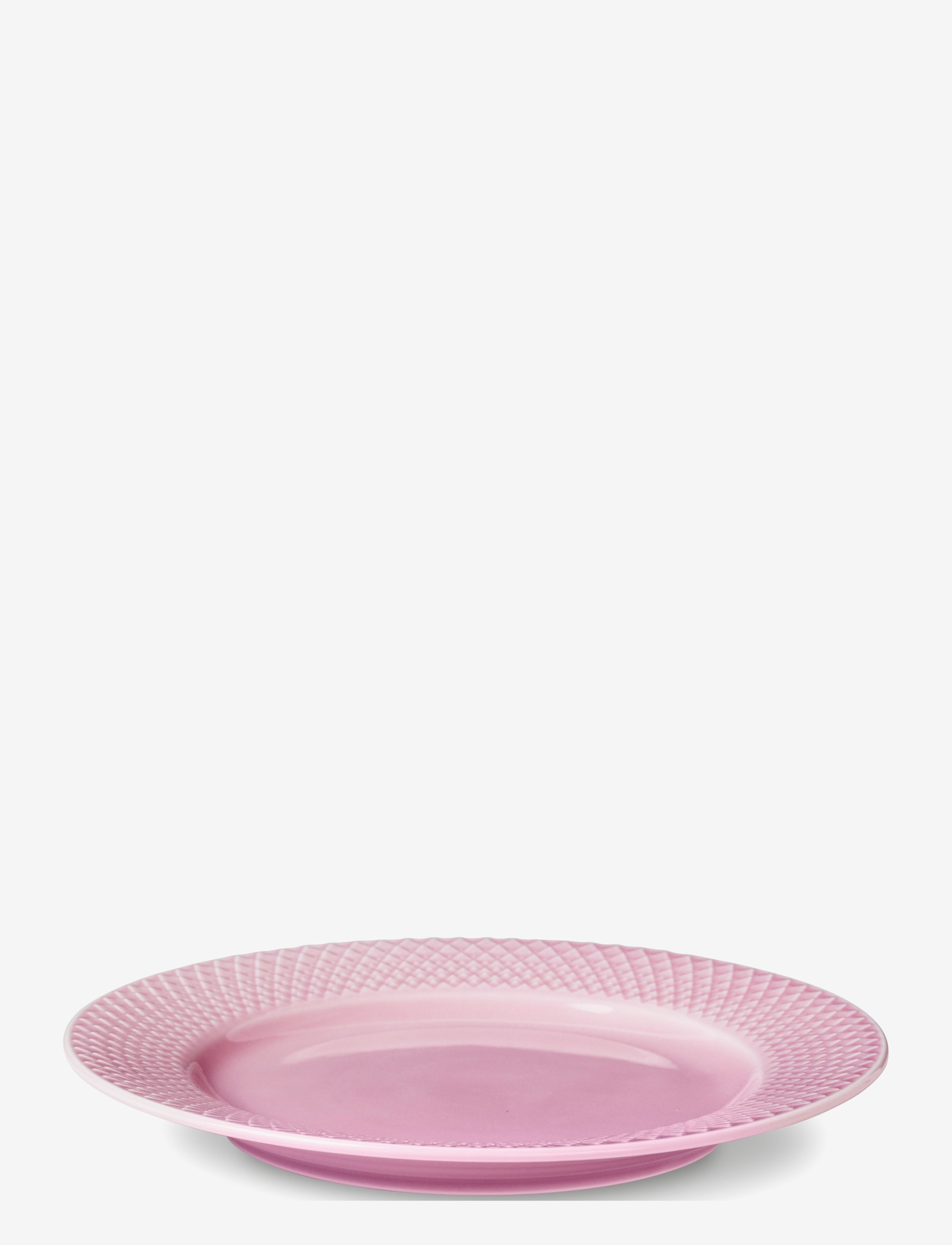 Lyngby Porcelæn - Rhombe Color Lunch plate - assiettes à dessert - rose - 1