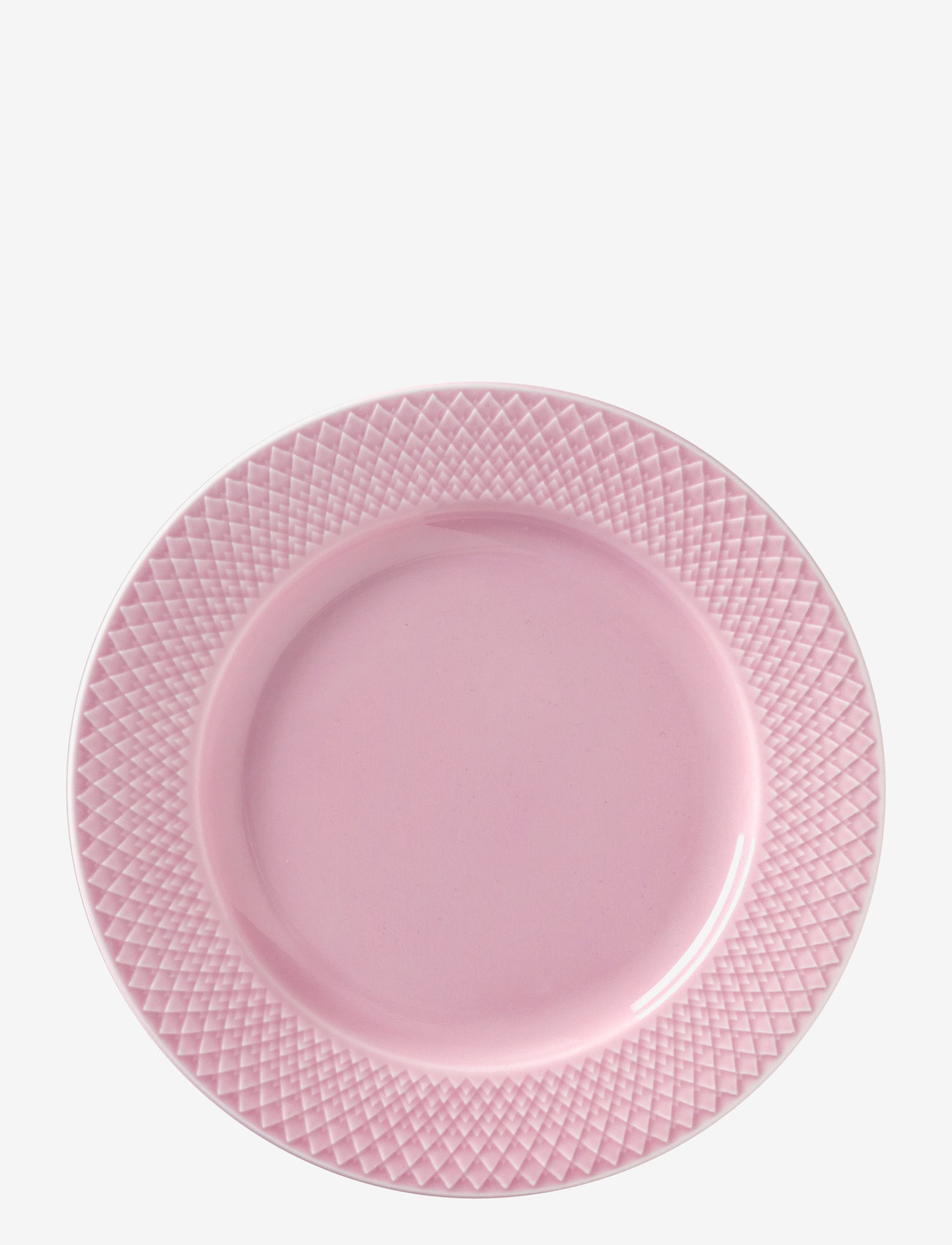 Lyngby Porcelæn - Rhombe Color Lunchtallrik - köp efter pris - rose - 0