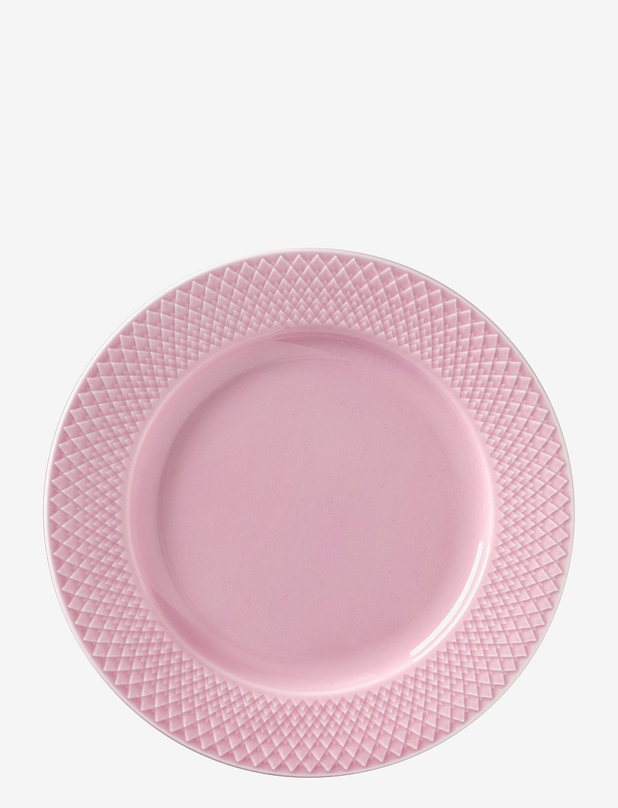 Lyngby Porcelæn - Rhombe Color Lunch plate - assiettes à dessert - rose - 0