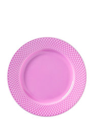 Lyngby Porcelæn - Rhombe Color Lunch plate - laagste prijzen - rose - 3