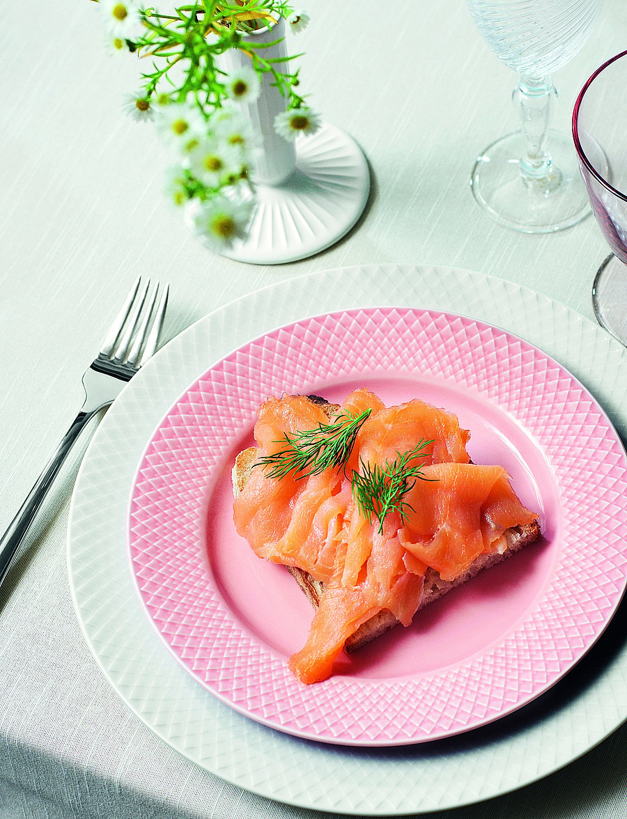 Lyngby Porcelæn - Rhombe Color Lunch plate - assiettes à dessert - rose - 3