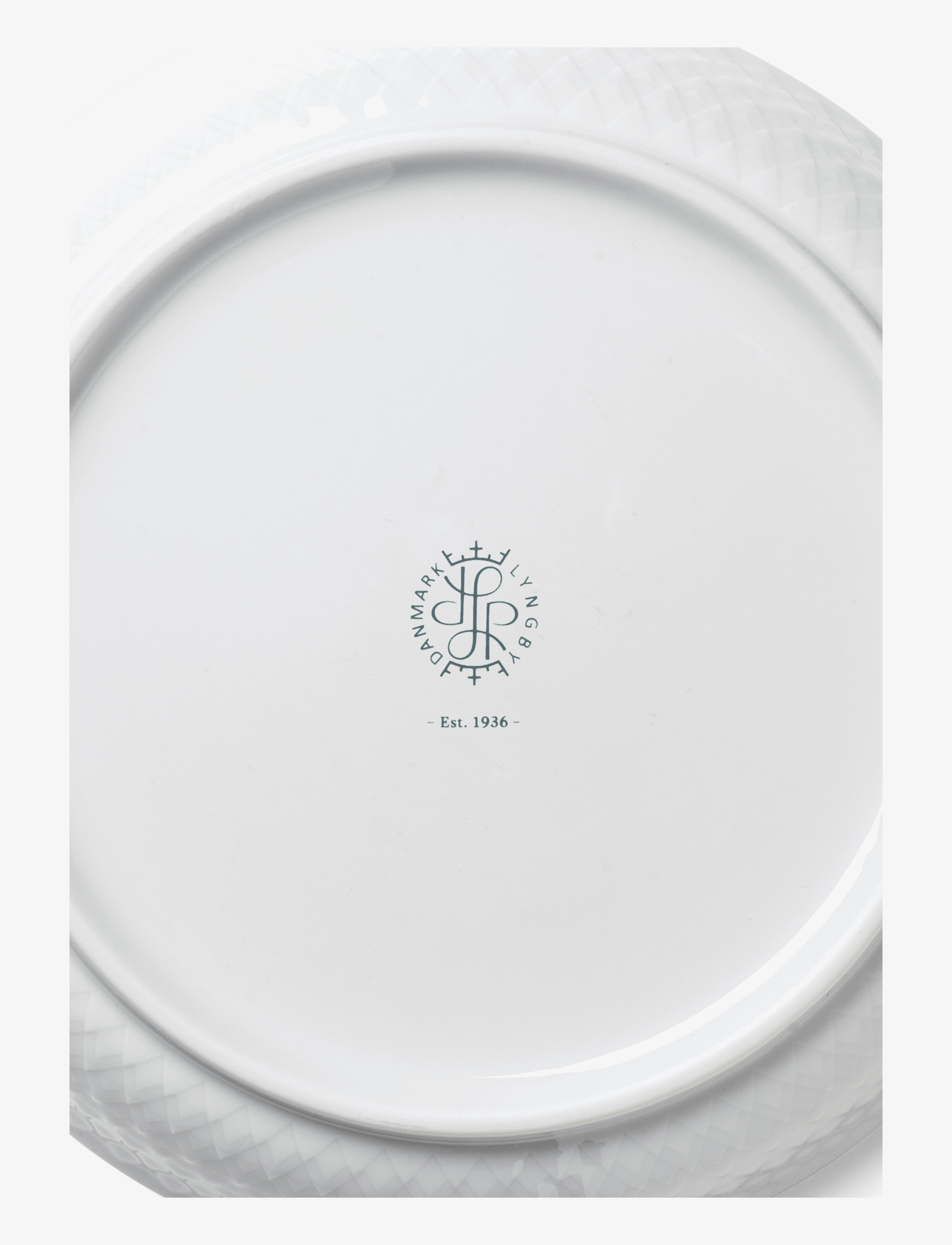 Lyngby Porcelæn - Rhombe Dessert plate Ø16 cm white - diepe borden - white - 3