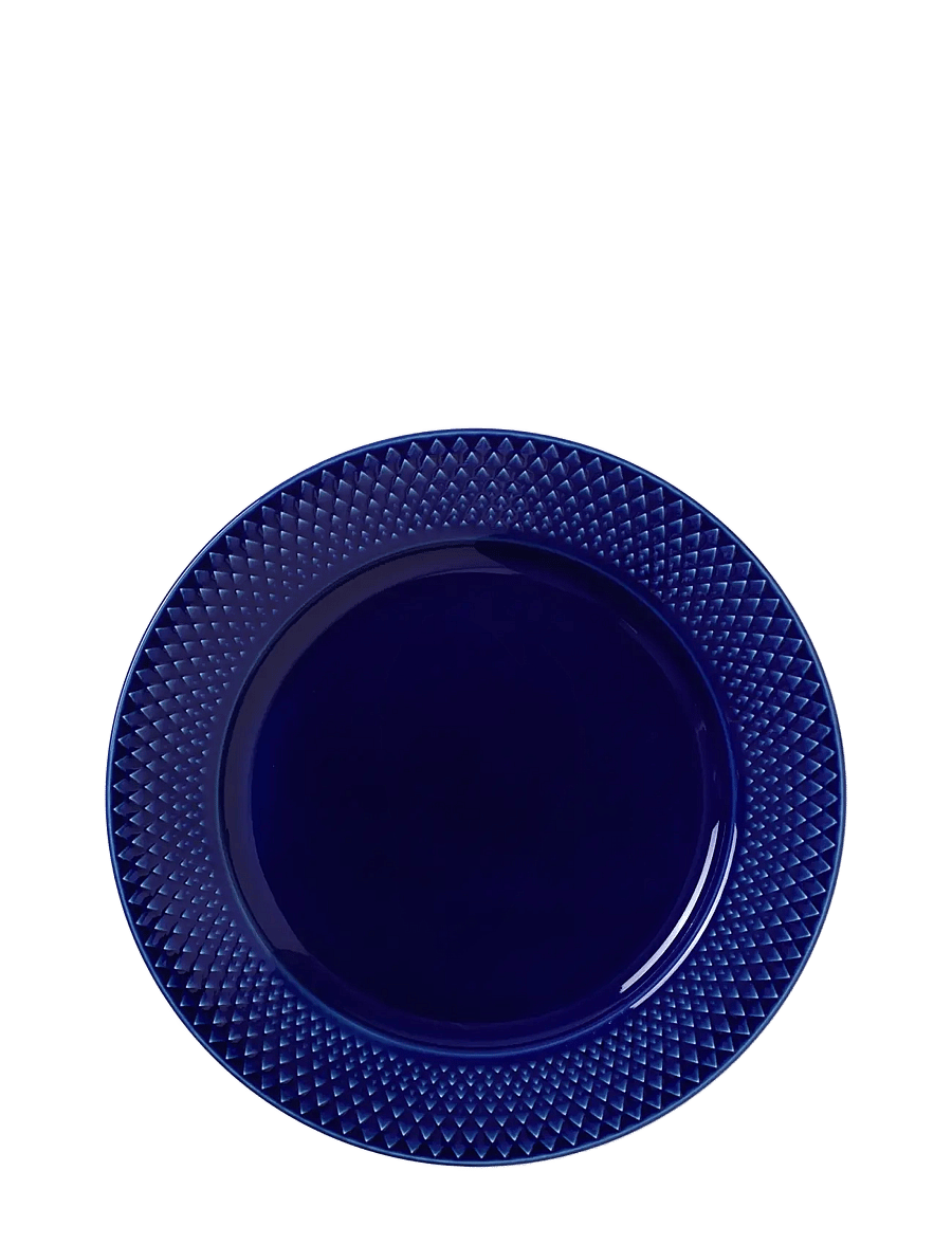 Lyngby Porcelæn - Rhombe Color Lunchtallrik - mattallrikar - dark blue - 1