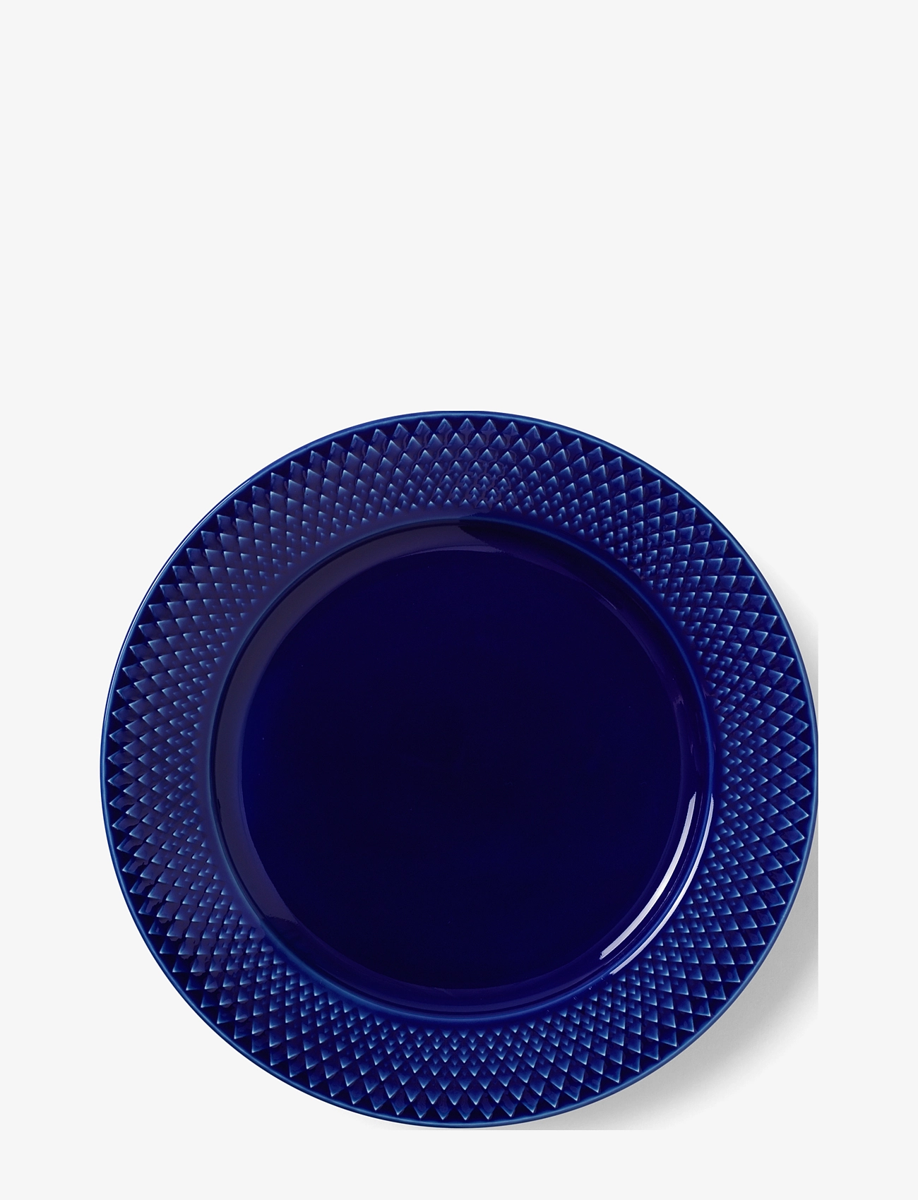 Lyngby Porcelæn Rhombe Color Lunch plate - Deep plates - DARK BLUE / blue
