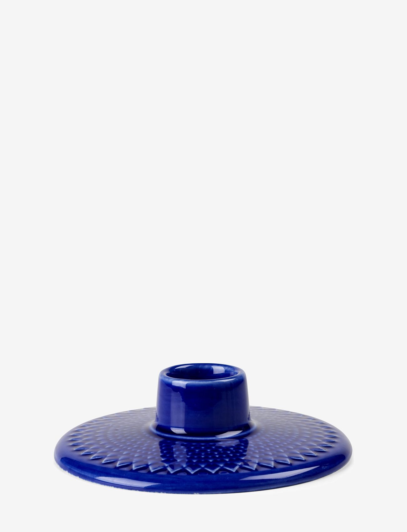 Lyngby Porcelæn - Rhombe Color Candle holder H3 cm dark blue - lowest prices - dark blue - 0