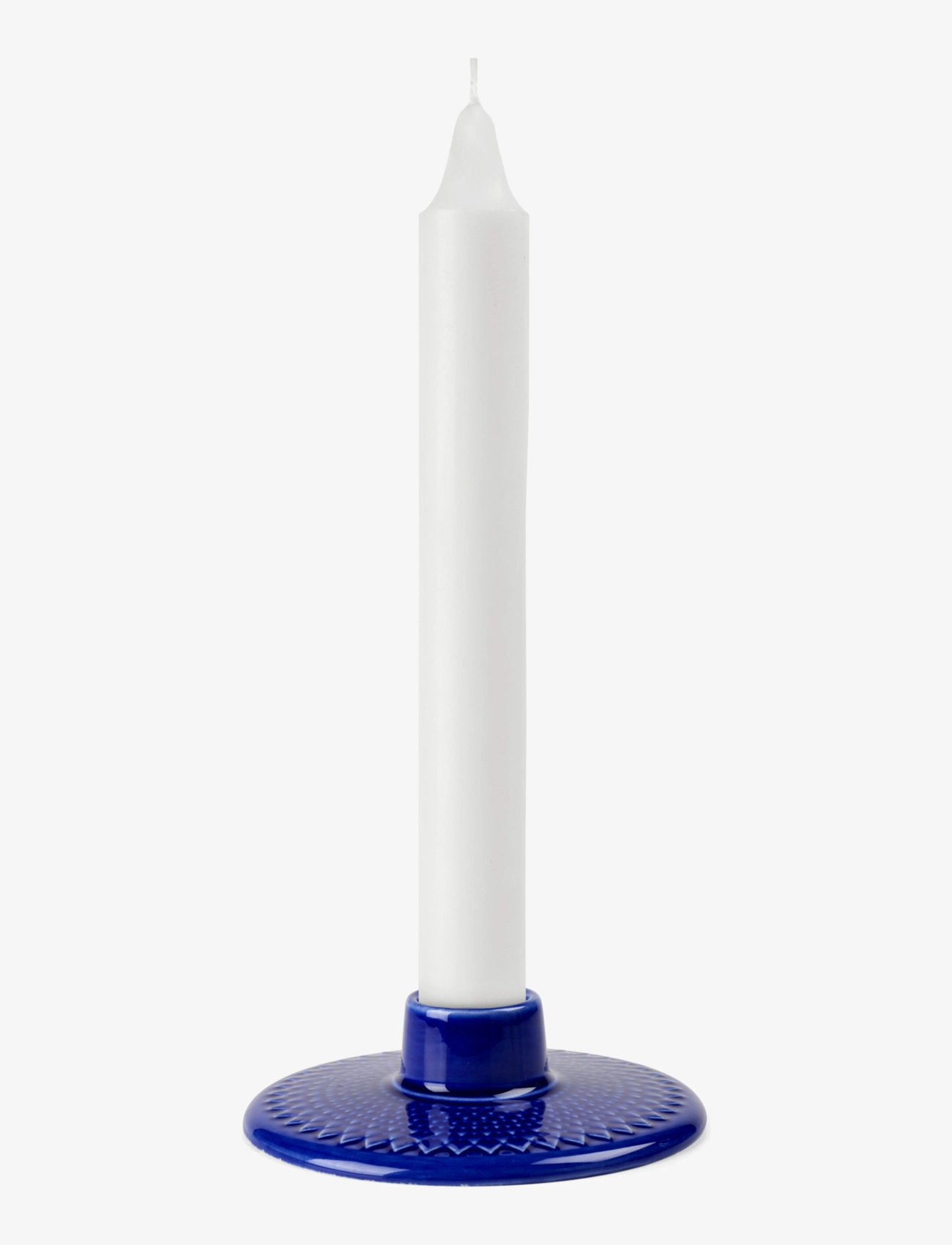 Lyngby Porcelæn - Rhombe Color Candle holder H3 cm dark blue - kerzenständer - dark blue - 2