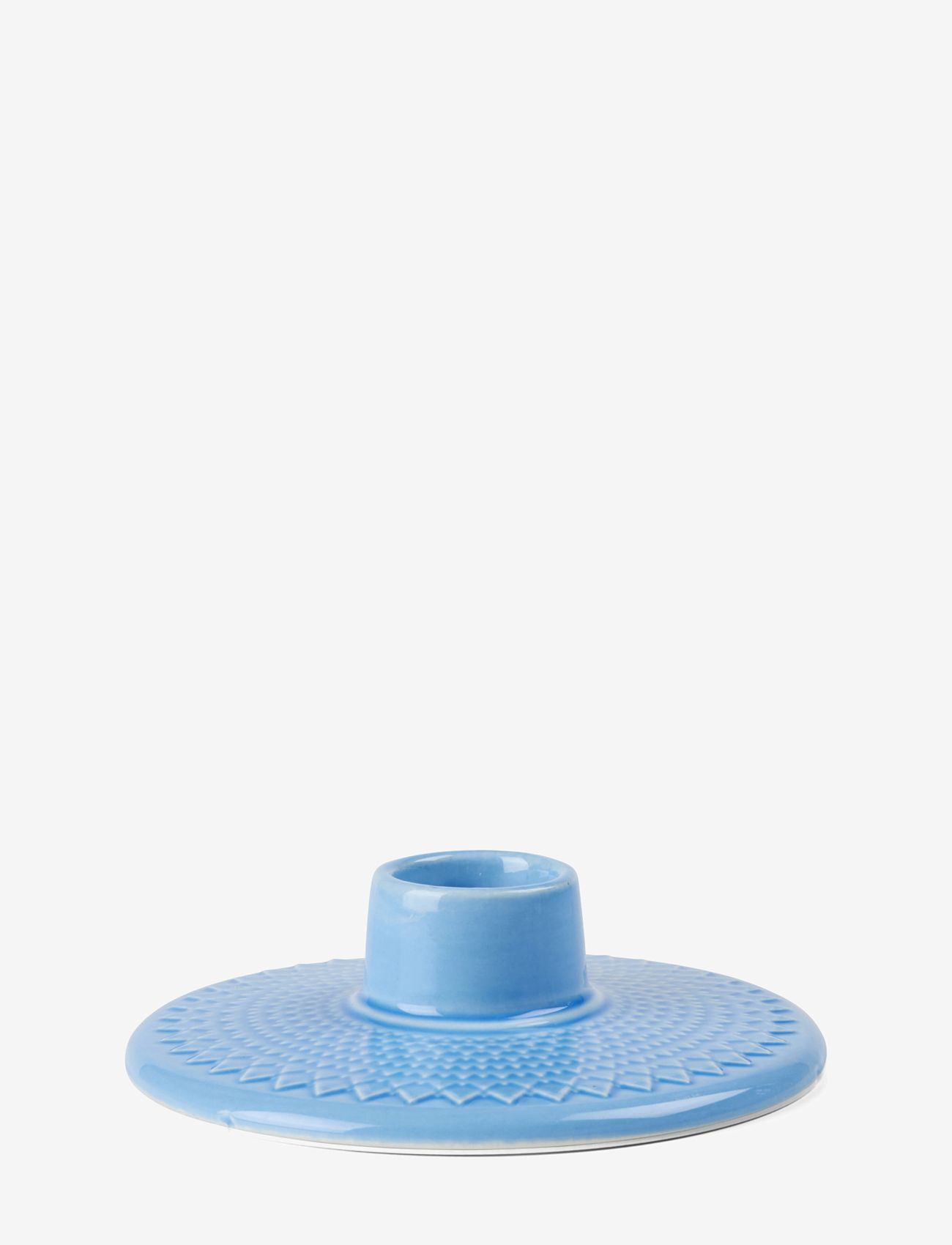 Lyngby Porcelæn - Rhombe Color Lysestake H3 cm blå - de laveste prisene - blue - 0