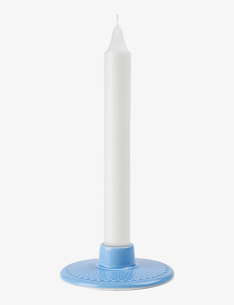 Lyngby Porcelæn - Rhombe Color Kronelysestage H3 cm blå - lysestager - blue - 2
