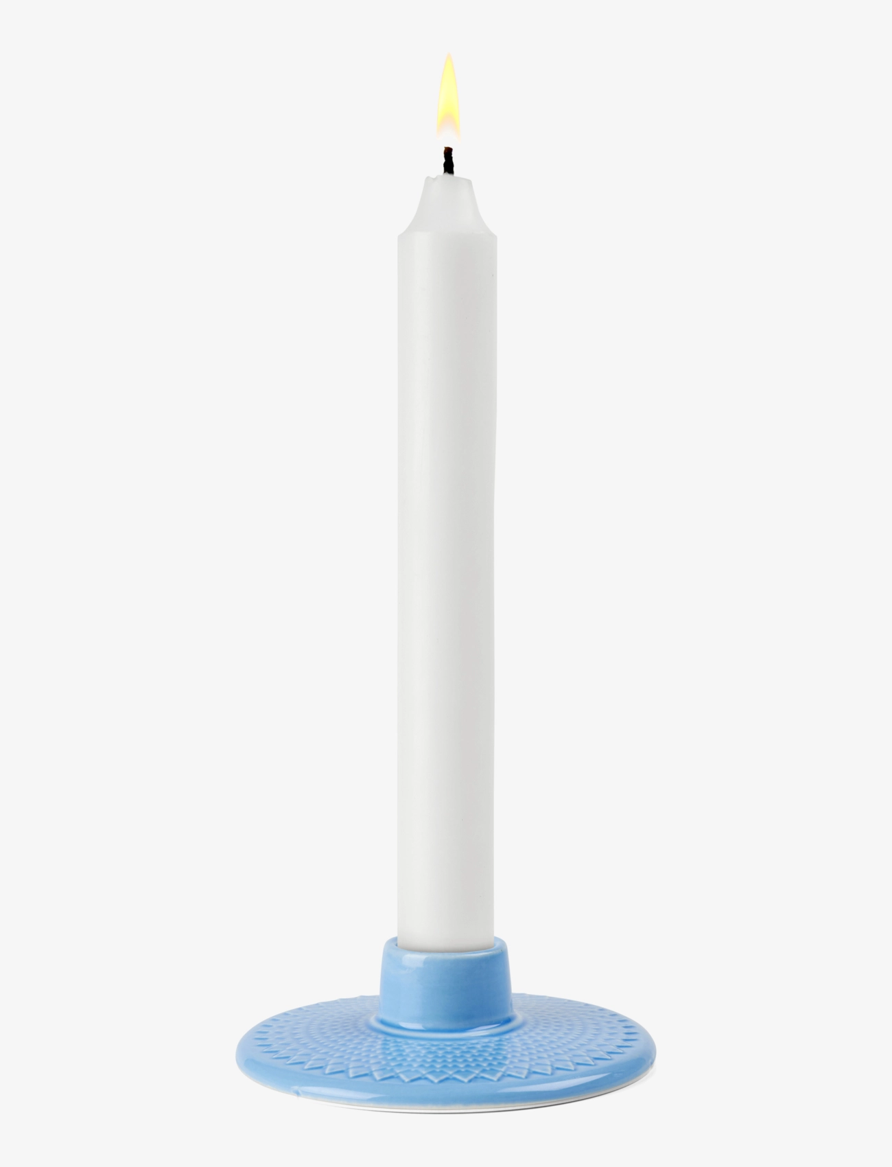 Lyngby Porcelæn - Rhombe Color Kronelysestage H3 cm blå - lysestager - blue - 3