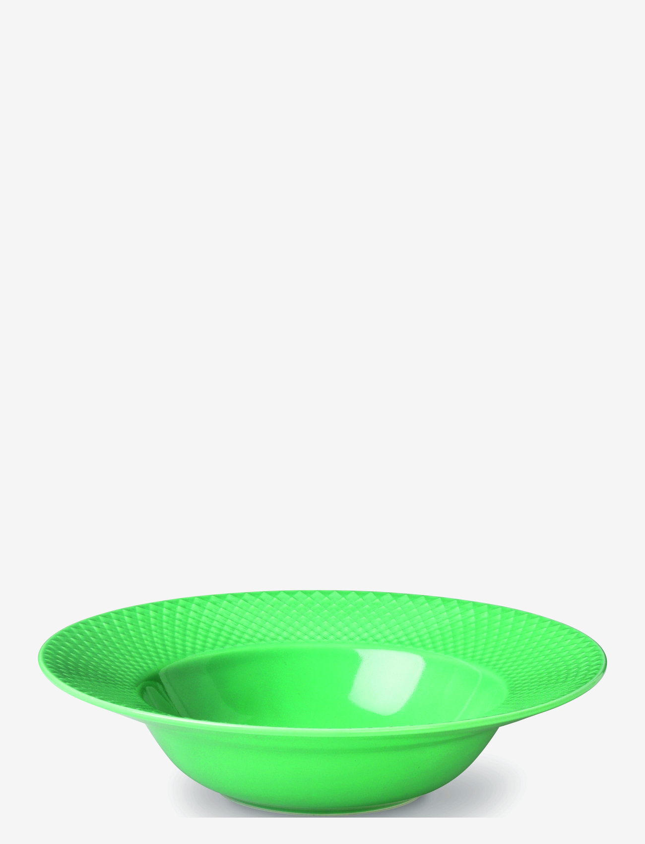 Lyngby Porcelæn - Rhombe Color Soup plate - nudelteller - green - 0