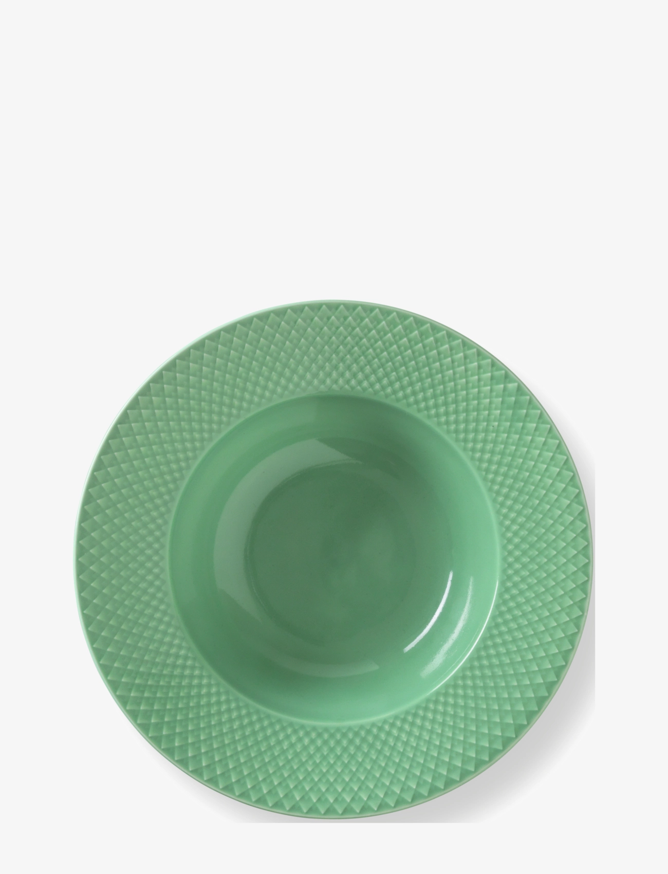 LYNGBY PORCELÆN Rhombe Color Dyb Tallerken Grün - Ø 24.5 Cm - Unisex