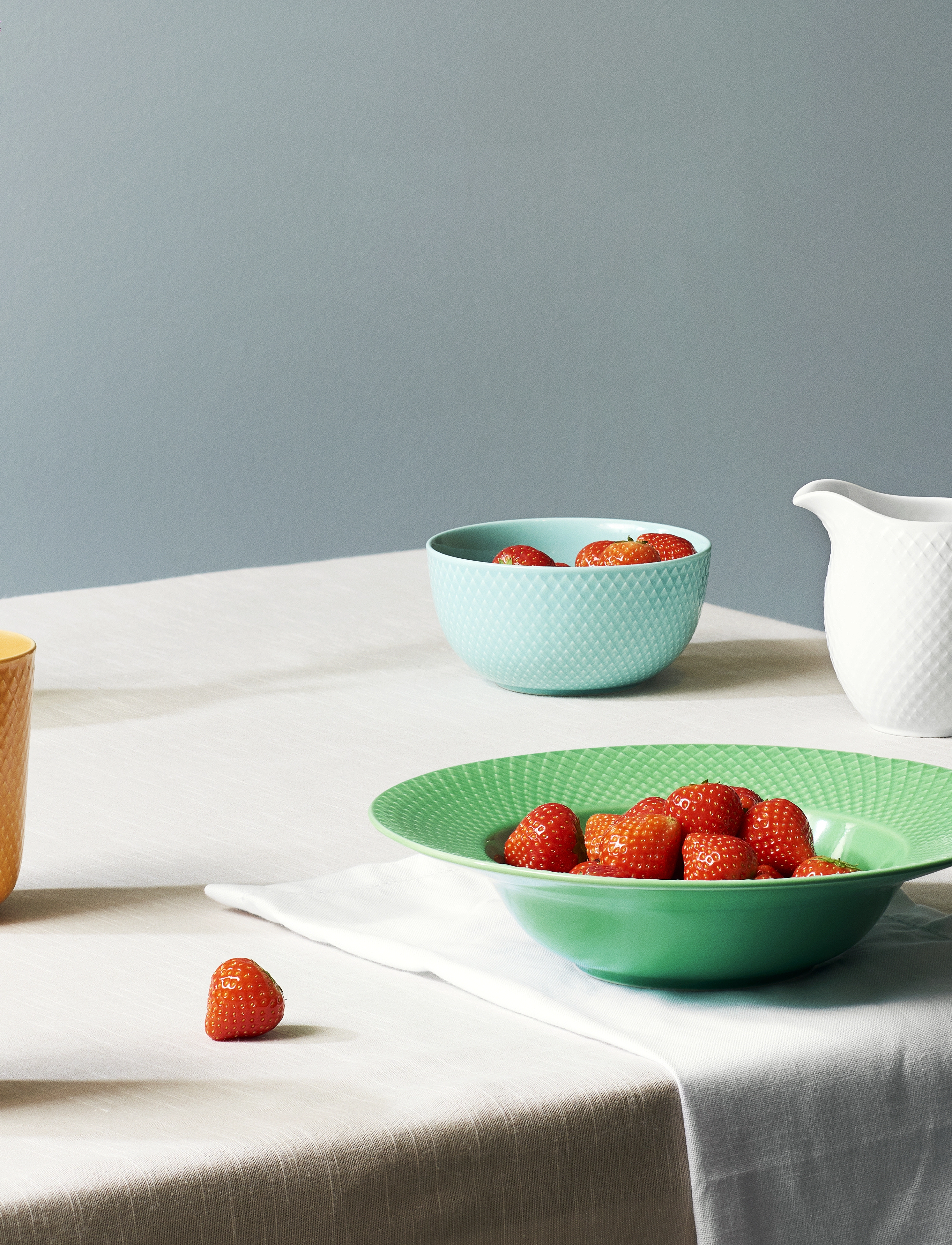 Lyngby Porcelæn Rhombe Color Dyb Tallerken, Ø 24.5 cm, Green, Tallerkener > Dybe Tallerkener, Unisex