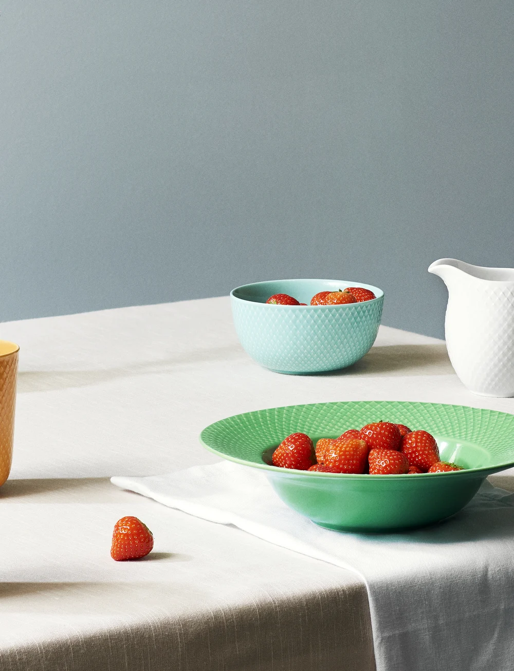 Lyngby Porcelæn - Rhombe Color Dyb tallerken - køb efter pris - green - 3