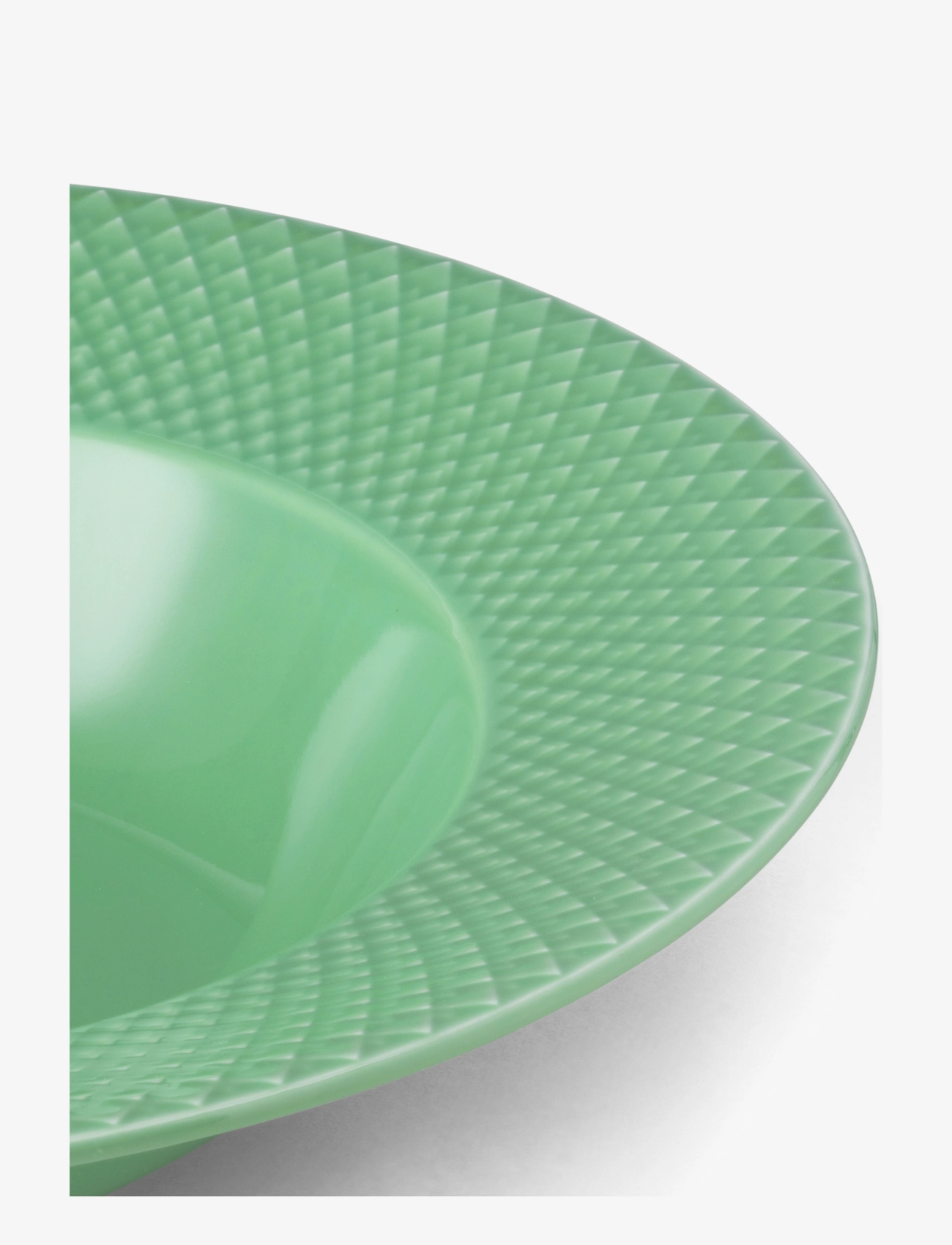 Lyngby Porcelæn - Rhombe Color Soup plate - nudelteller - green - 3