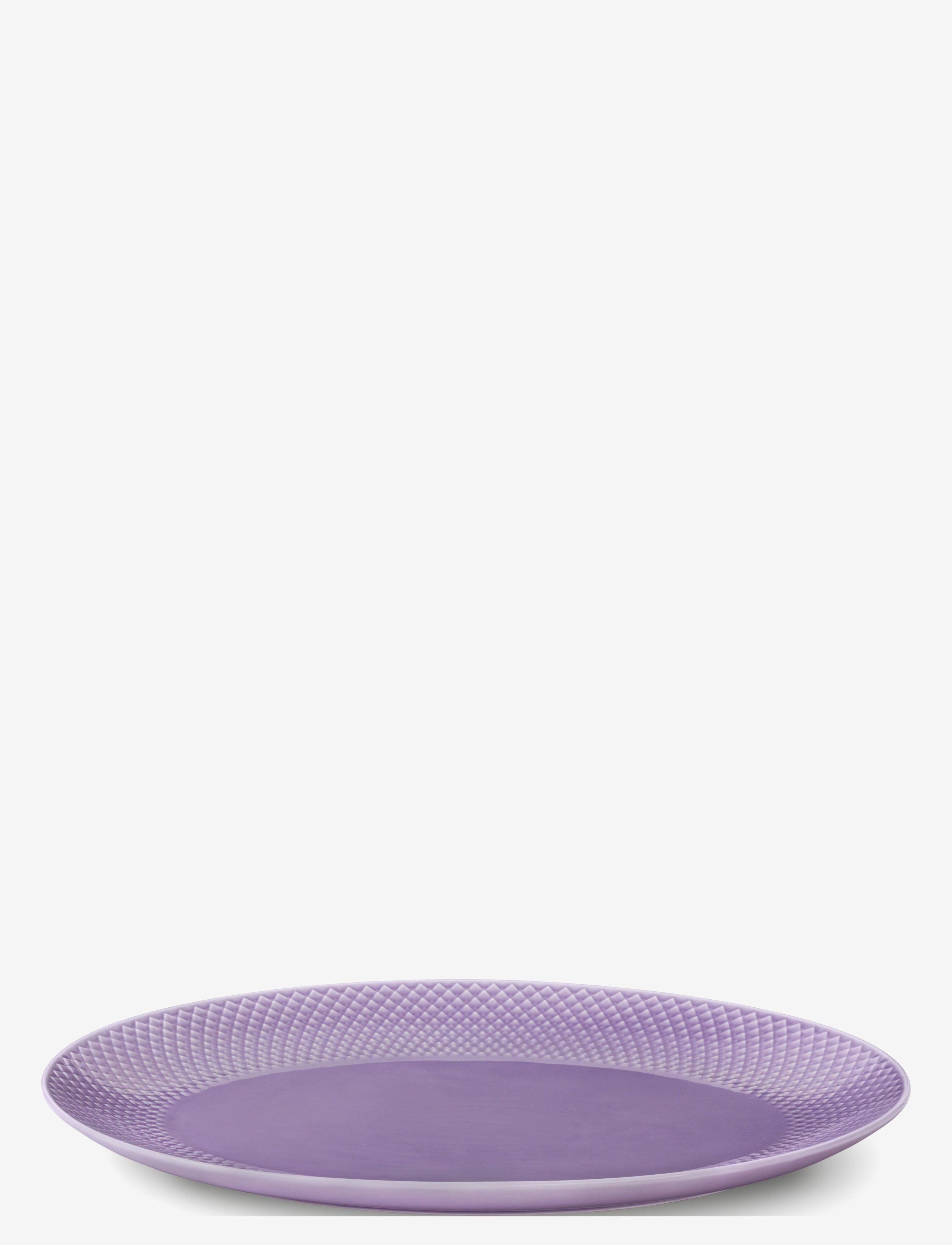 LYNGBY PORCELÆN Rhombe Color Ovalt Serveringsfad Lila - 35X26.5CM - Unisex