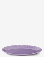 Lyngby Porcelæn - Rhombe Color Oval serving dish - dinerborden - light lilac - 0