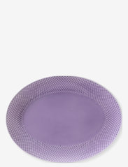 Lyngby Porcelæn - Rhombe Color Oval serving dish - dinerborden - light lilac - 1