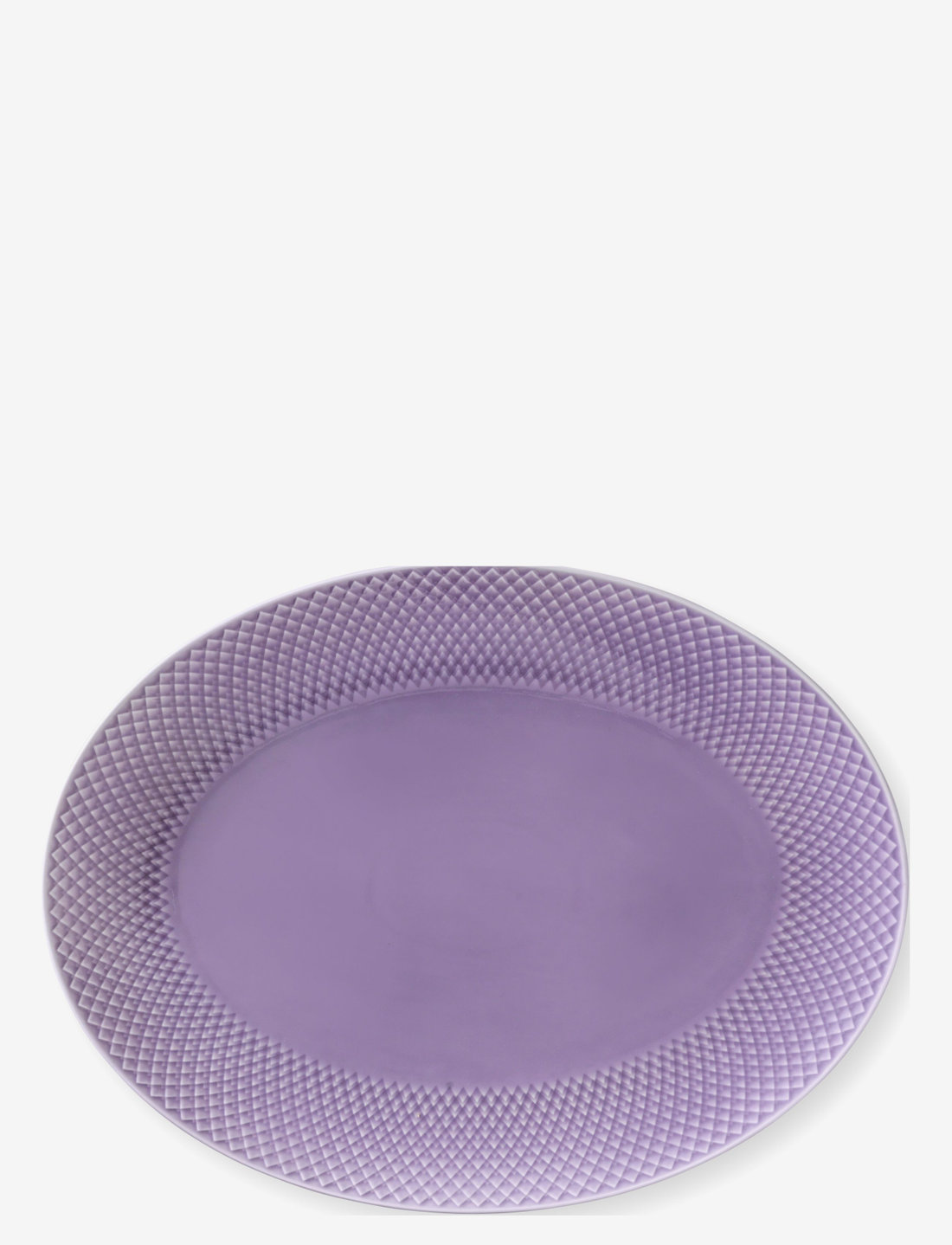 Lyngby Porcelæn - Rhombe Color Oval serving dish - vaagnad ja roogade serveerimisalused - light lilac - 1