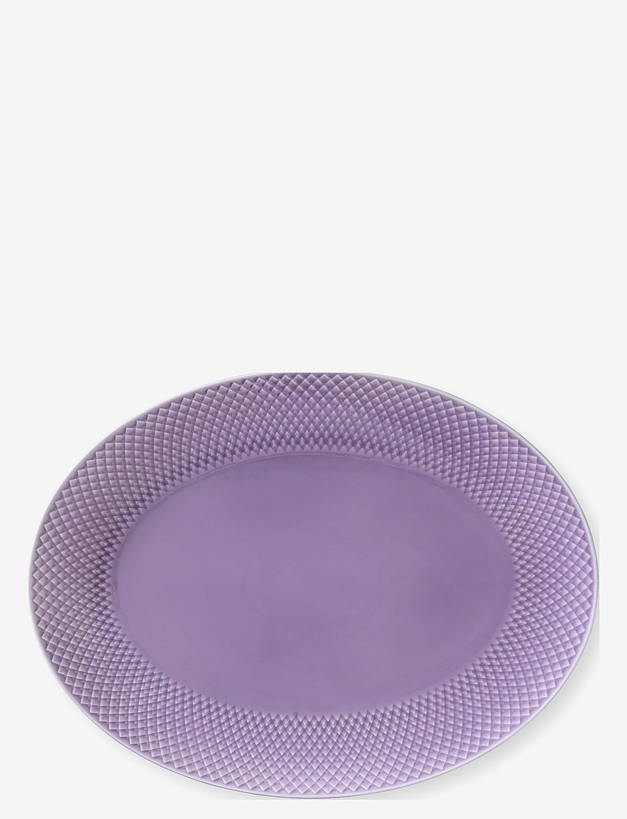 Lyngby Porcelæn - Rhombe Color Oval serving dish - nach preis einkaufen - light lilac - 2