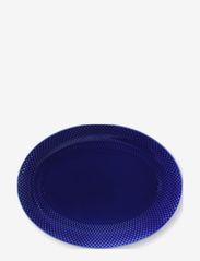 Lyngby Porcelæn - Rhombe Color Oval serving dish 35x26.5 dark blue - speiseteller - dark blue - 1