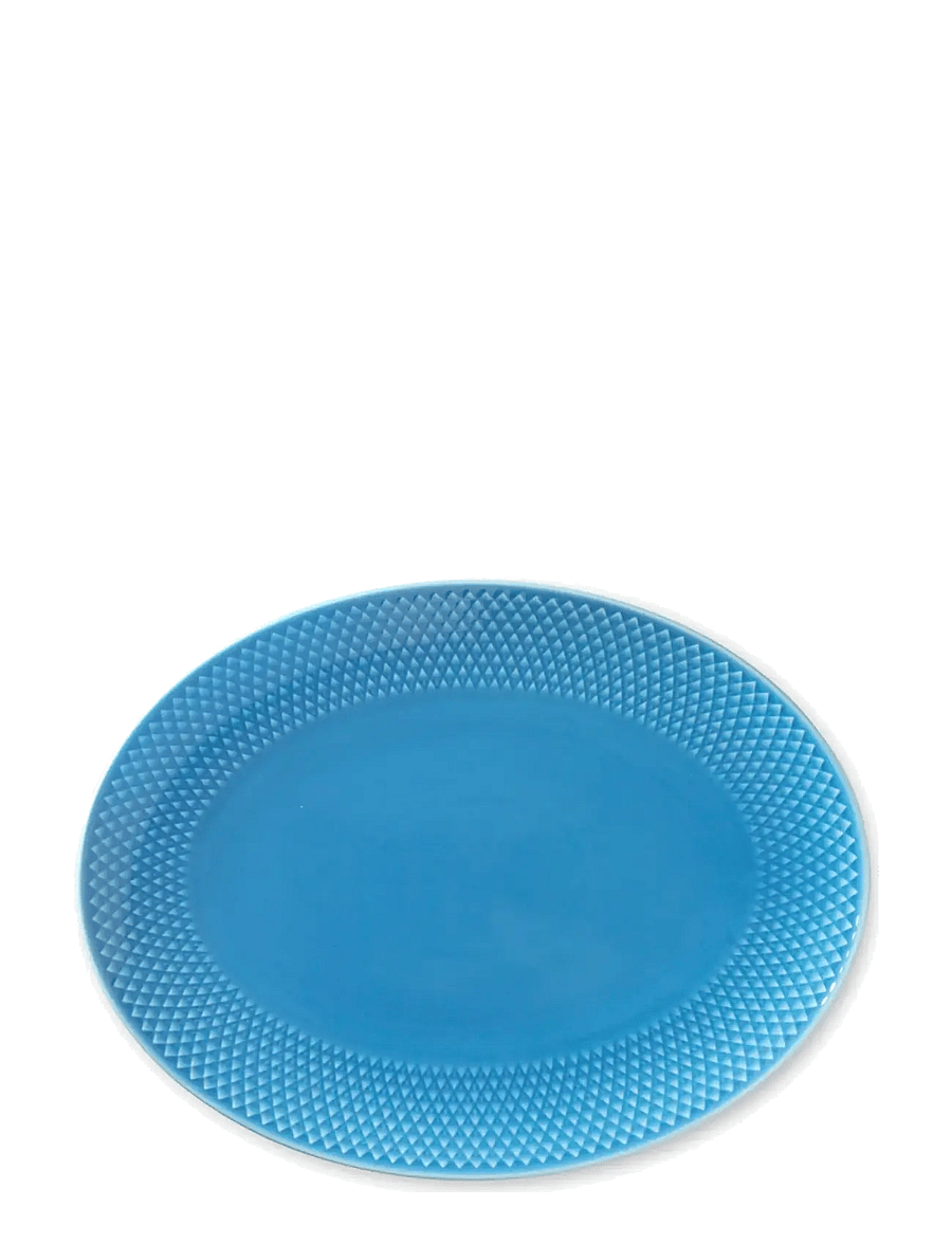 Lyngby Porcelæn - Rhombe Color Oval serving dish 28.5x21.5 blue - blue - 1